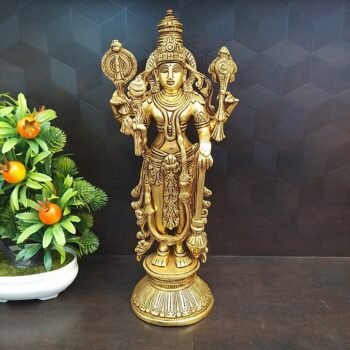 Brass Standing Lord Vishnu Statue