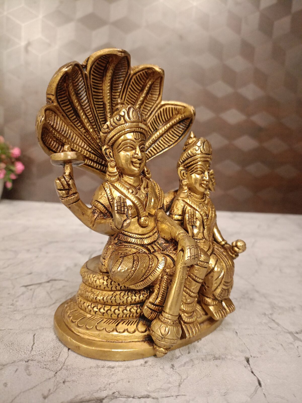 brass vishnu lakshmi idol pooja gift vgocart coimbatore india2 scaled