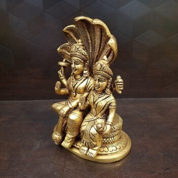 Vishnu murthi brass statue (6.5 Inch) vishnu idol for pooja home