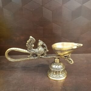brass annam diya with bell pooja items home decor gift buy online india 1 1