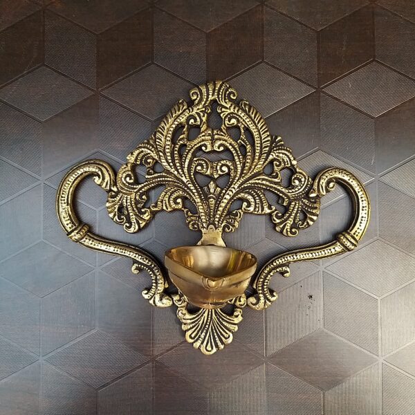 Brass Designer Wall Hanging Diya one Face