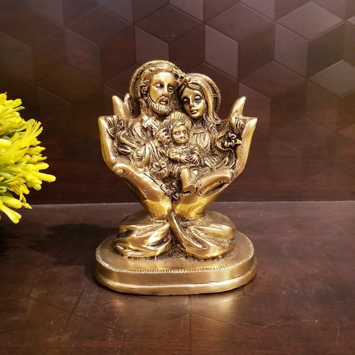 brass jesus family idols on hand big home decor church gift buy online india