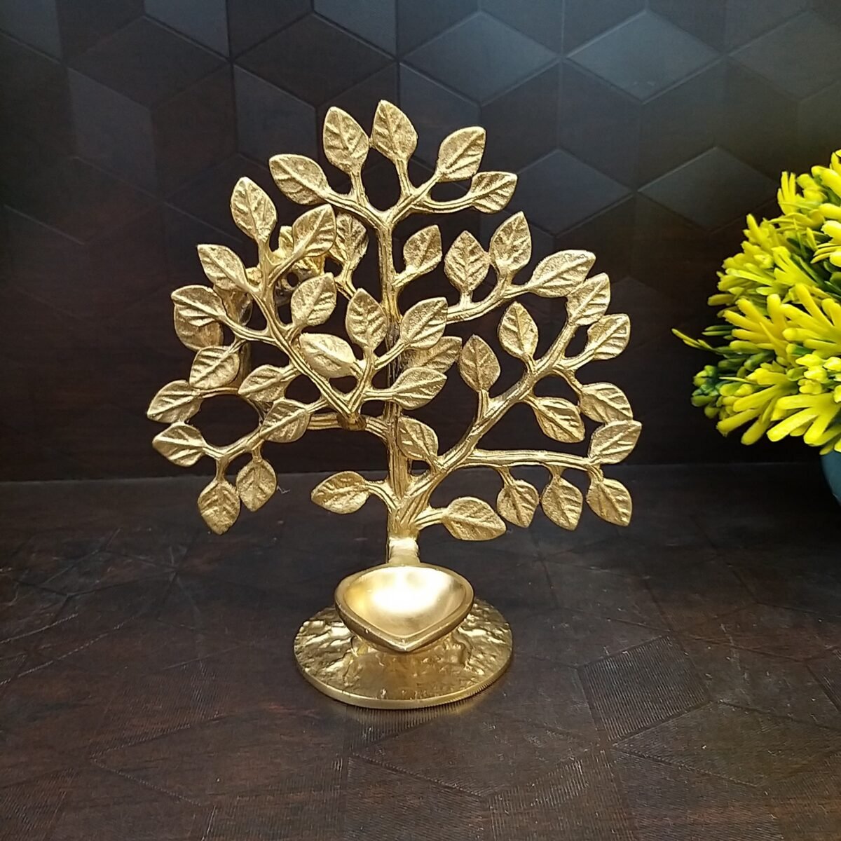 brass kalpvriksha tree with diya home decor showpiece gift buy online india 1