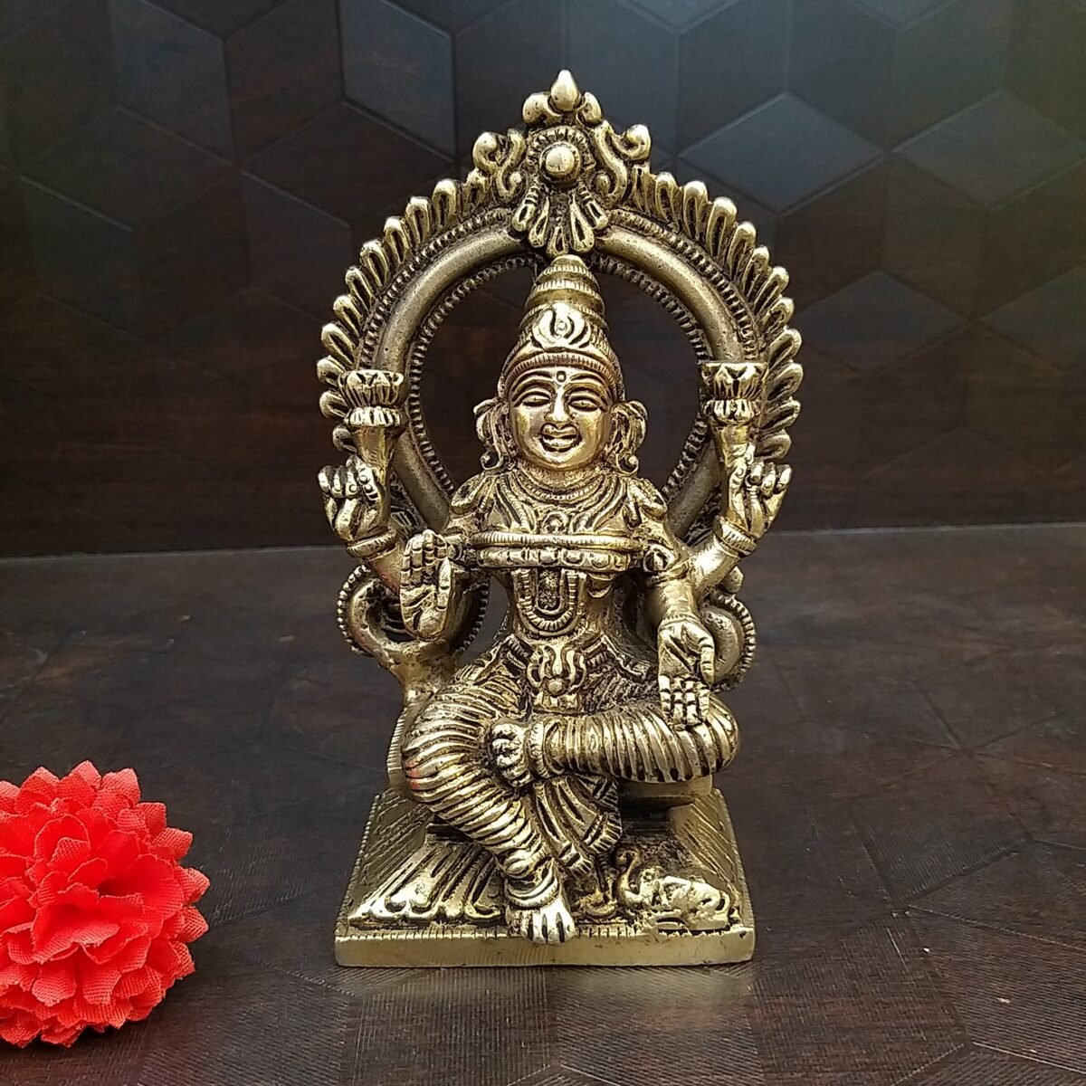 Brass Antique Lakshmi With Arch Idol