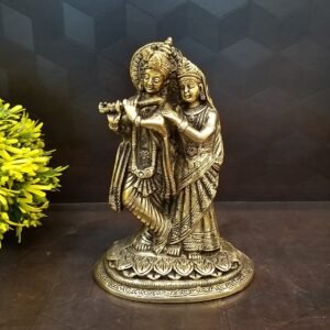 Brass Radha Krishna Idol Antique