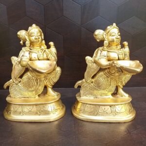 Brass Sitting Paavai Diya Set