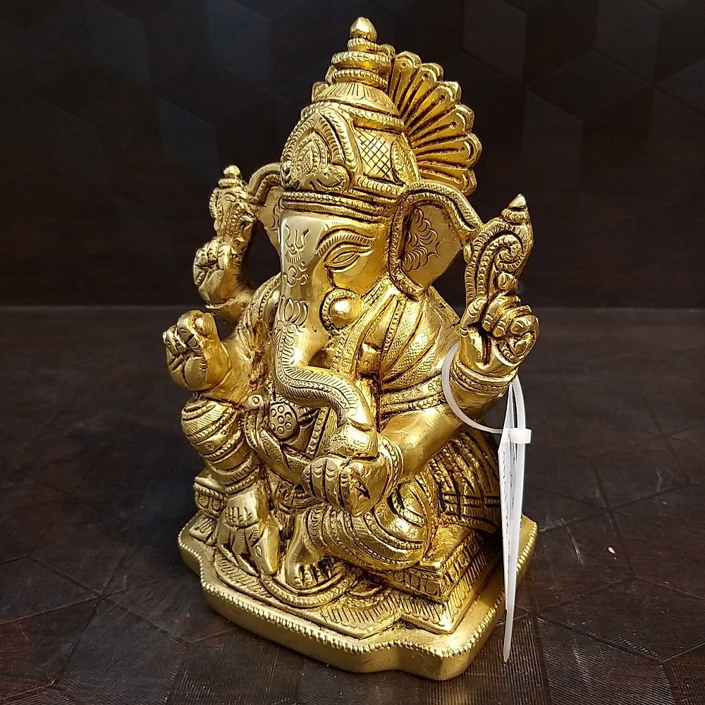 brass superfine ganesha idol with base home decor pooja items hindu god statues gift buy online coimbatore 2