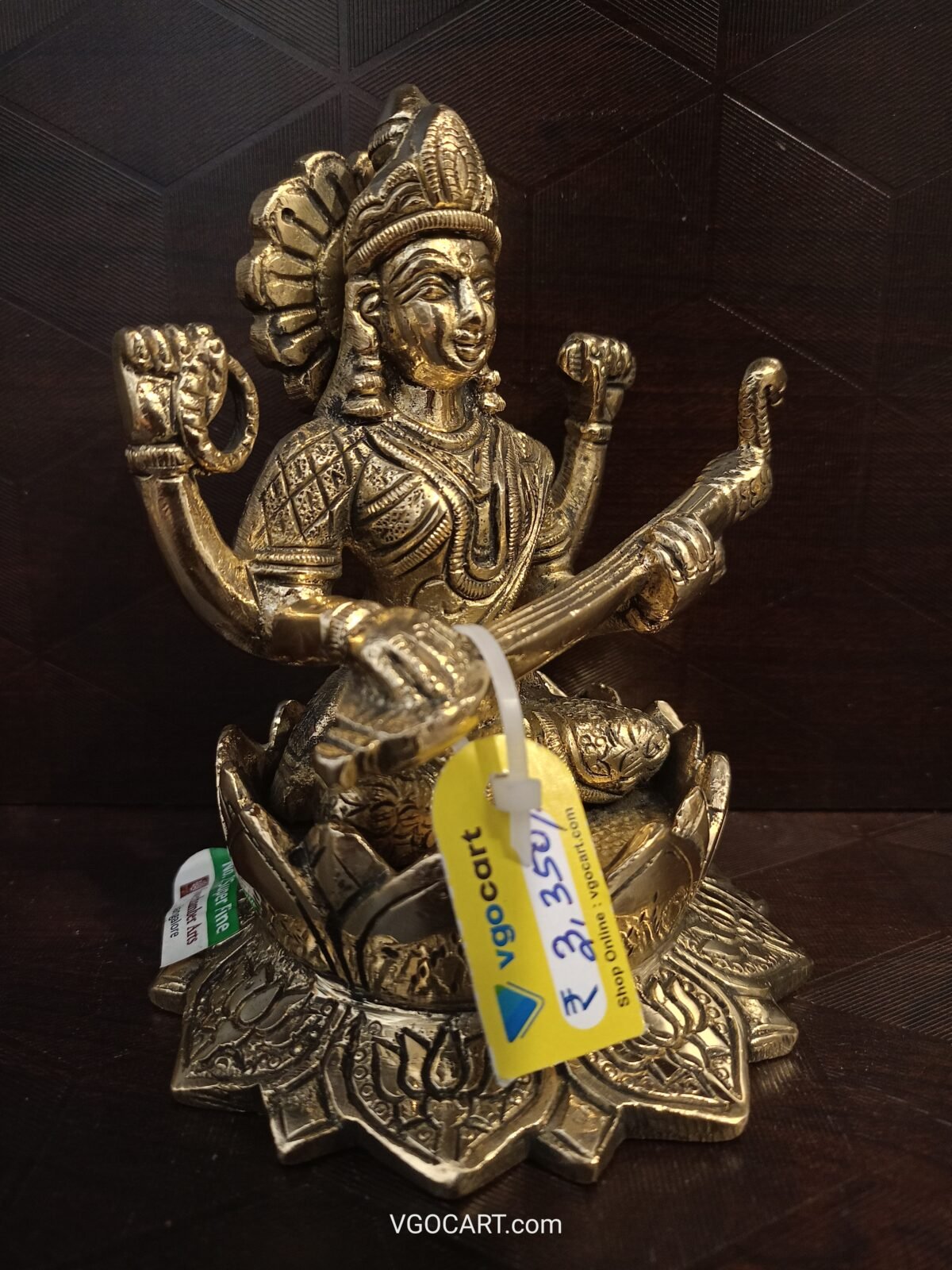 buy brass goddess saraswathi on lotus statue online coimbatore india 1 scaled