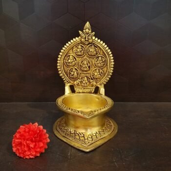 Brass Ashtalakshmi Diya Large Idol