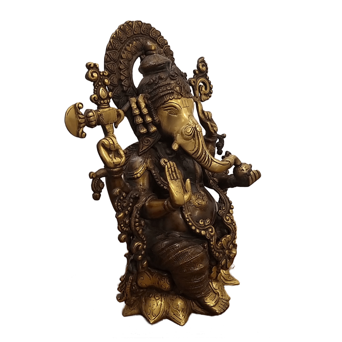 brass ganesha brown finish statue big idol home decor pooja items hindu god statues gift buy online india 1