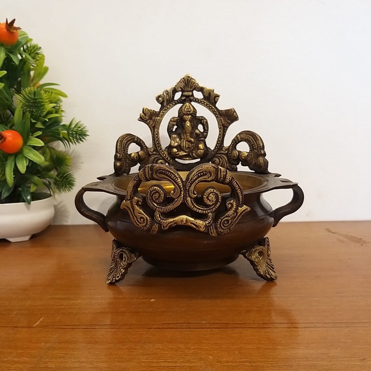 brass ganesha uruli colored small pooja items home decor showpiece vastu gift buy online india 2