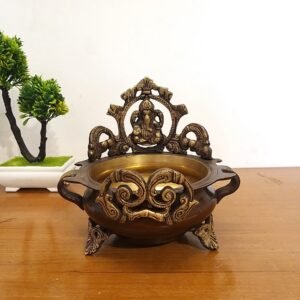 brass ganesha uruli colored small pooja items home decor showpiece vastu gift buy online india