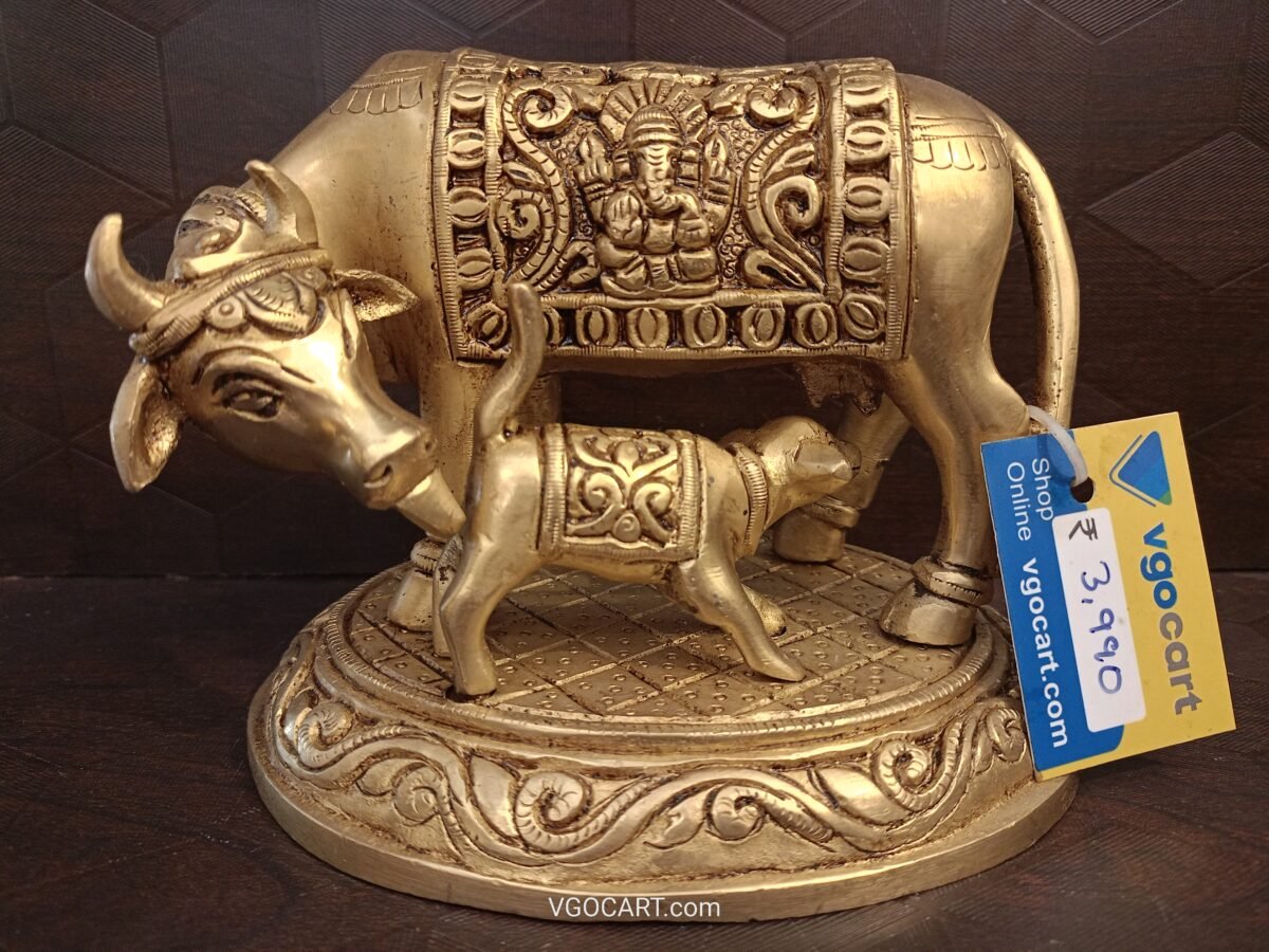 brass holy cow calf idol pooja gift coimbatore india scaled