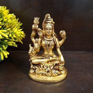 Brass Lord Shiva and Nandhi Idol