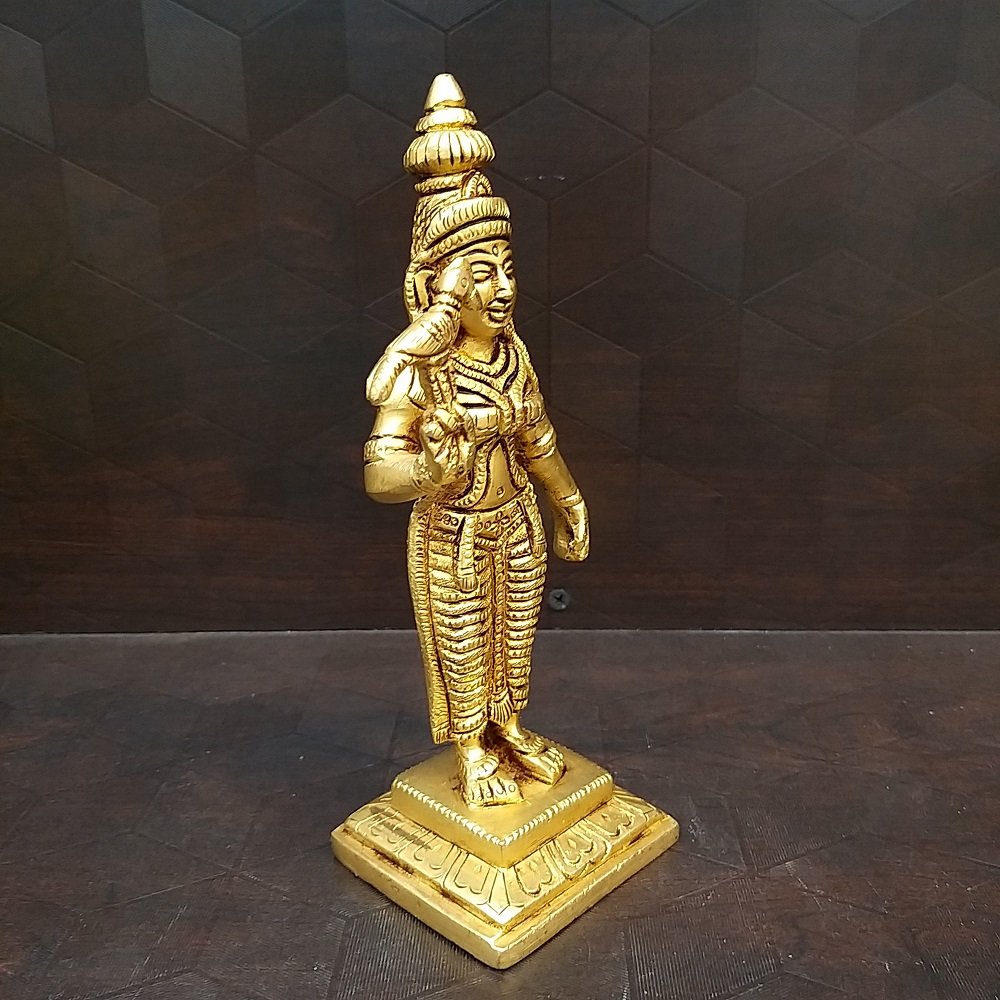 brass meenakshi amman idols hindu god statues home decor pooja items gift buy online india 10053 1