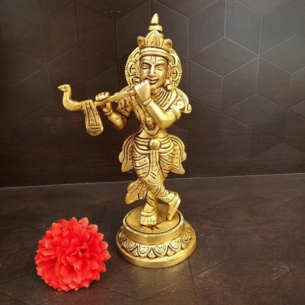 Brass Krishna Decorative Idols Small Size