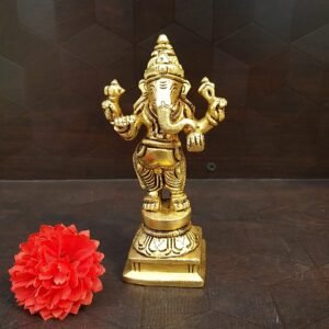Brass Standing Ganesha Small Idol