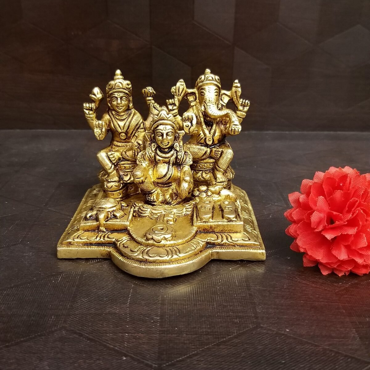 Brass ganesha lakshmi kuberar idol hindu god statues pooja items gift buy online coimbatore 20042