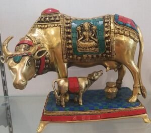 Brass stone kamadhenu idol big home decor pooja items hindu god gift buy online coimbatore e1666766180276