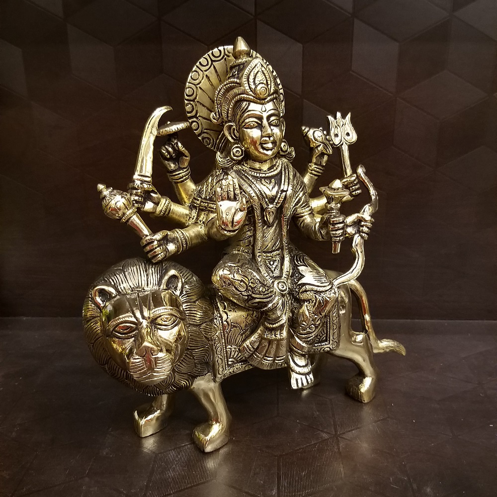 Brass Durgai Amman Antique Statue-8