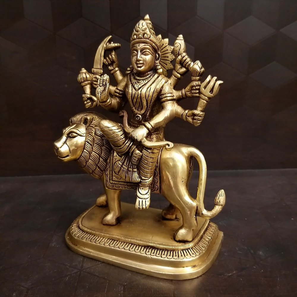 Brass Maa Durga Devi Idol small- 7