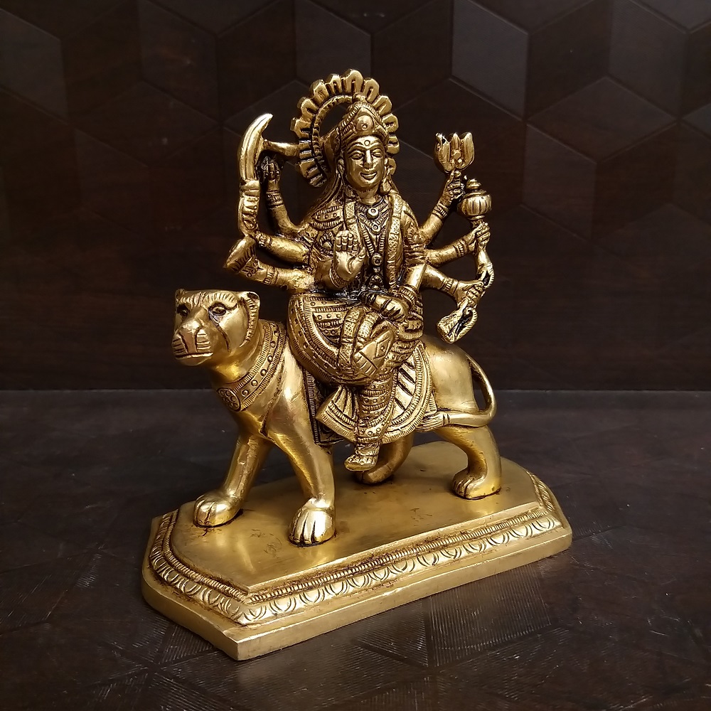 Brass Durgai Amman Matt Finish Idol- 5