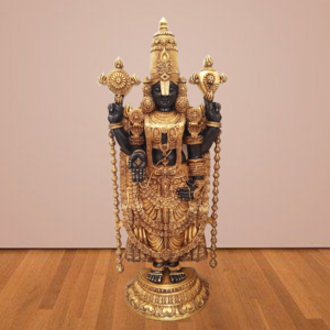 Brass Tirupati Balaji idol's black antique finish