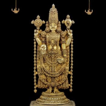 Brass Perumal Balaji Golden Finish Statue Big- 4 Feet IdolBrass Perumal Balaji Golden Finish Statue Big- 4 Feet Idol