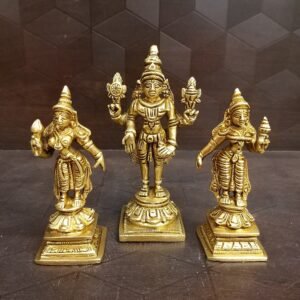 brass perumal sridevi bhudevi idol small pooja items hindu god statues buy online india coimbatore 20043
