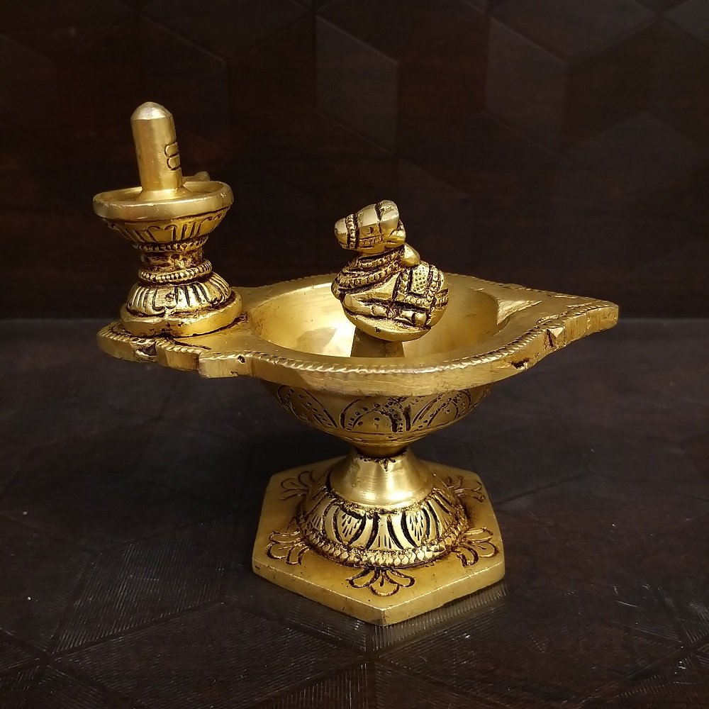 brass pradosa diya statue pooja items home decor gift buy online india 20046 1