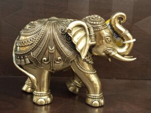 Brass Antique Finish Elephant Idol Small