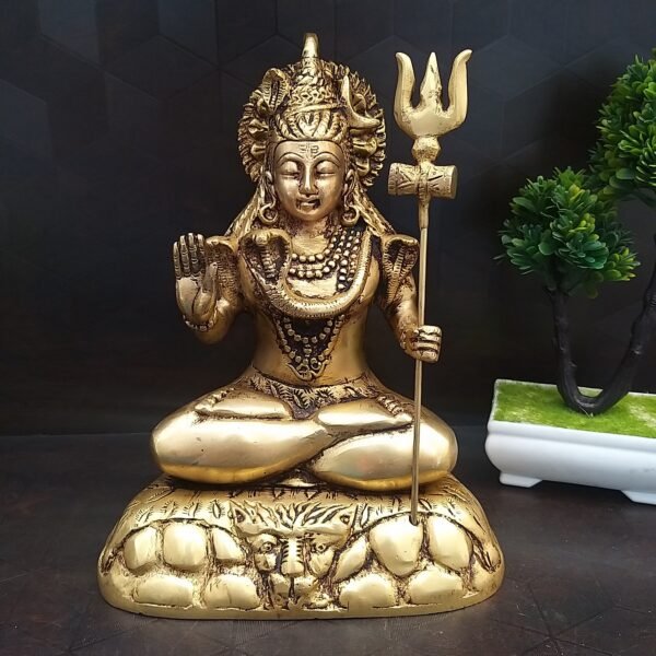 Brass Lord Shiva On Base Big Idol