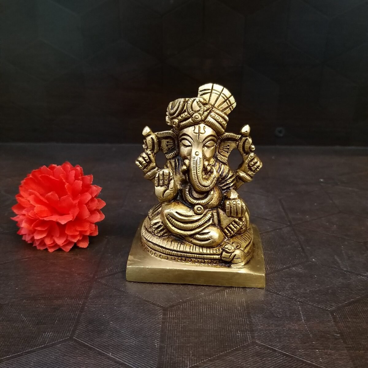 brass pagadi ganesha small idol hindu god statues pooja items gift buy online coimbatore 6047