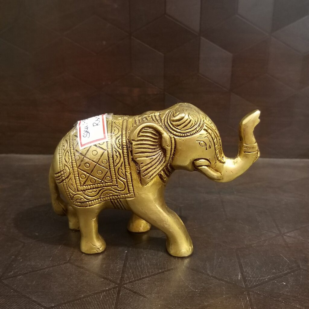 Brass Elephant Small Designer Handcrafted Idol-4