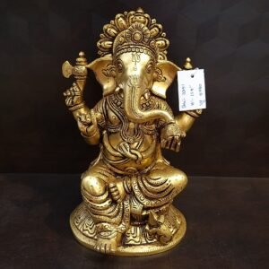 Brass Ganesha with Round Base Big Idol