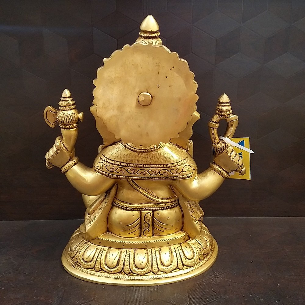 brass ganesha idol big home decor pooja items hindu god statues gift buy online india 5106 3