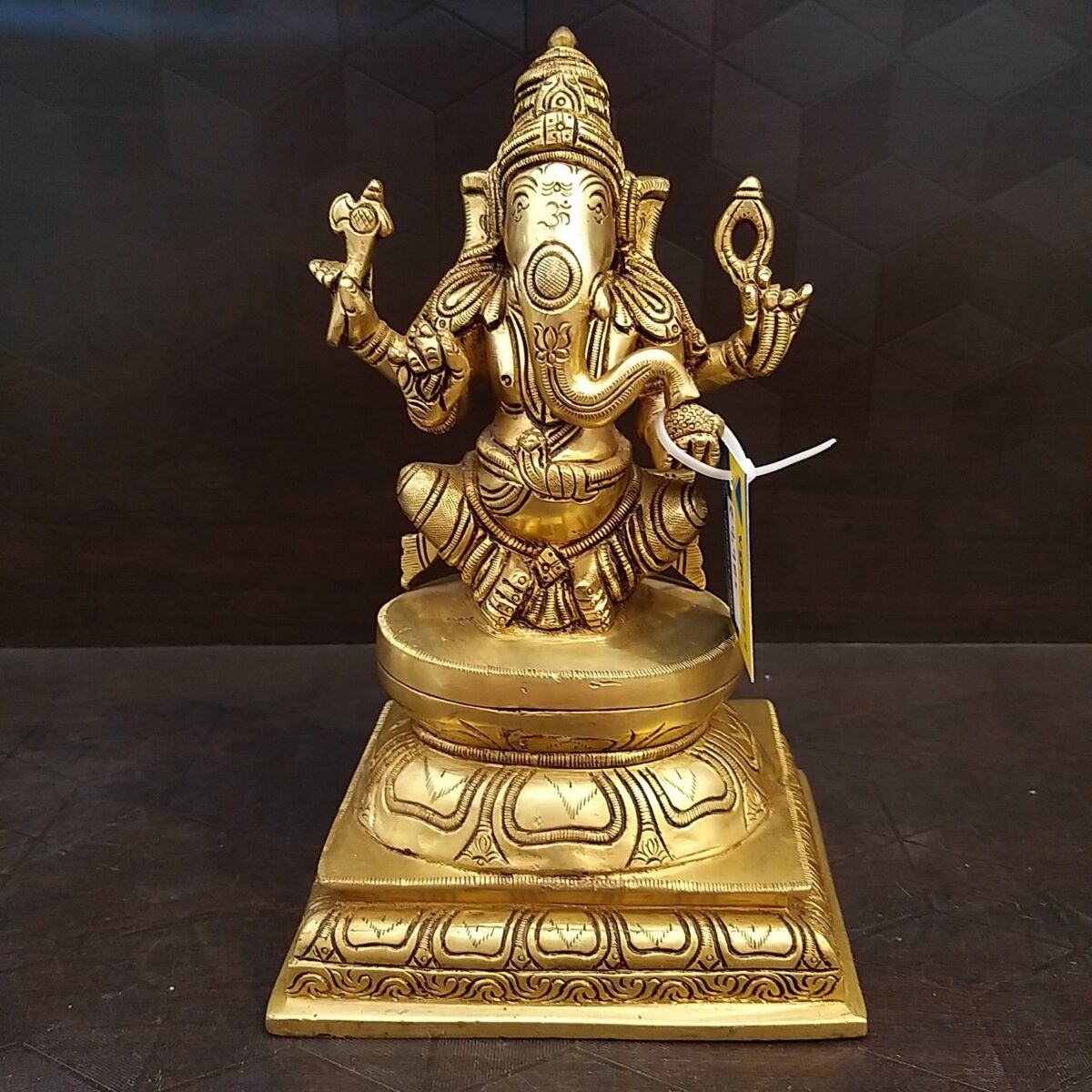 Brass Ganesha on Big Designer Base Statue
