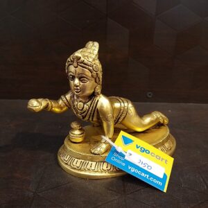 Brass Laddu Krishna (or) Gopal Idol