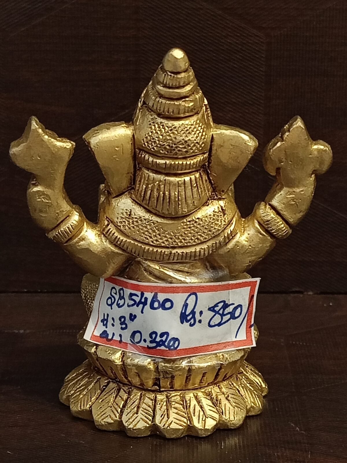 brass designer ganesha on lotus base idol 4 scaled