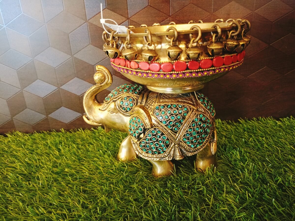 brass elephant uruli stone work home decor pooja god statues gift buy online coimbatore 3 scaled