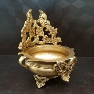 brass peacock urli idol home decor pooja items vastu statues small gift buy online india 10243 1