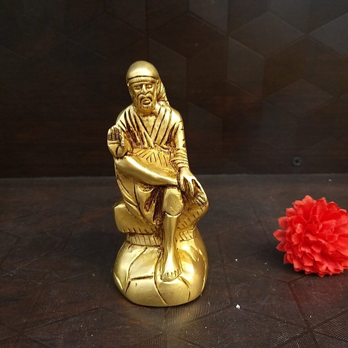 brass saibaba idol small home decor pooja items temple hindu god statues gift buy online india 10183