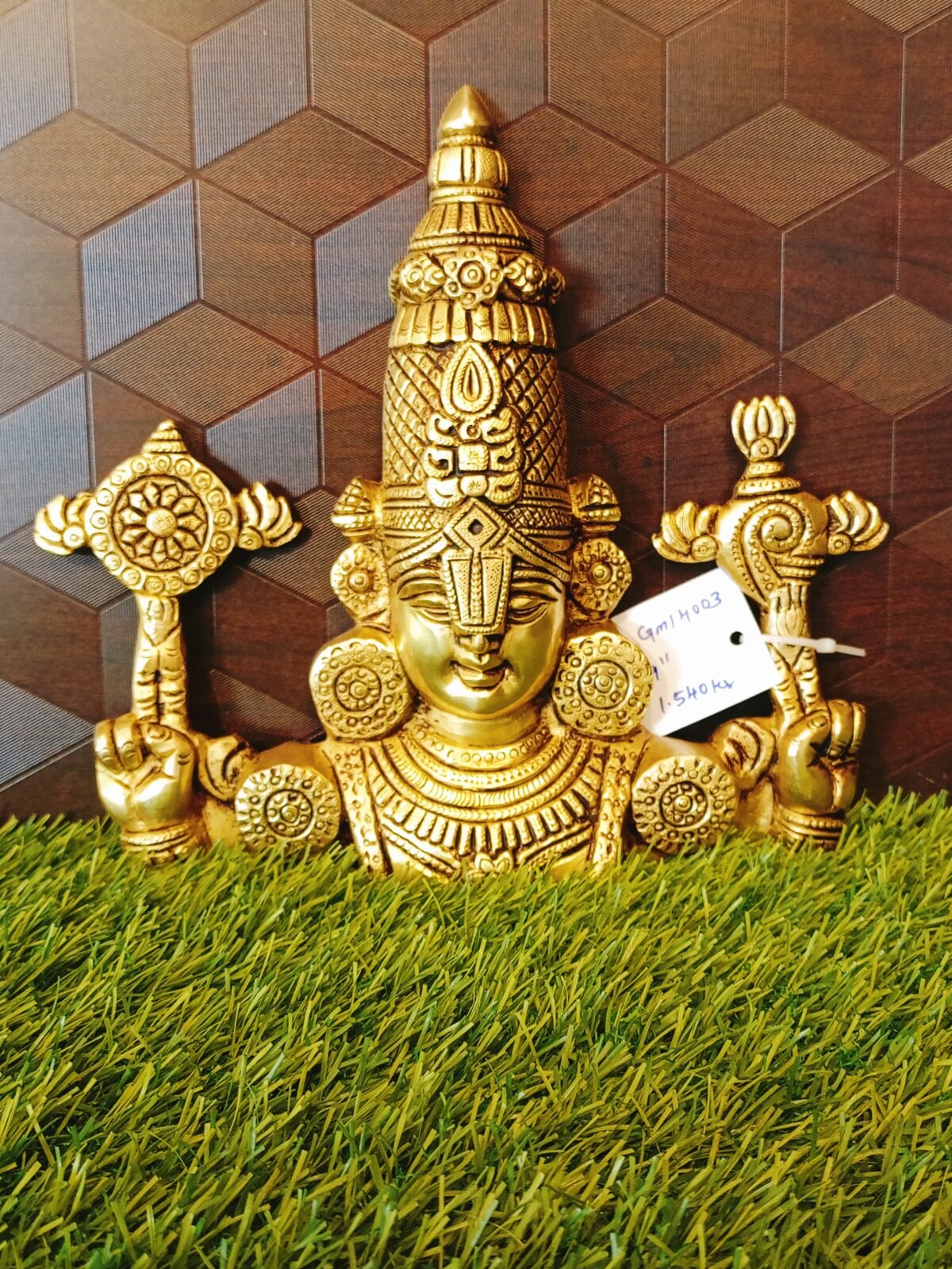 Brass Superfine Perumal Balaji Wall Hanging Idol