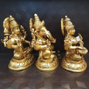 brass ganesha lakshmi set big statues hindu god statues home decor pooja items gift buy online india 10260 1
