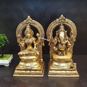 brass ganesha lakshmi set big statues hindu god statues home decor pooja items gift buy online india 10261