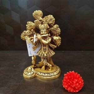 Brass Tree Krishna Idol Decorative Showpiece