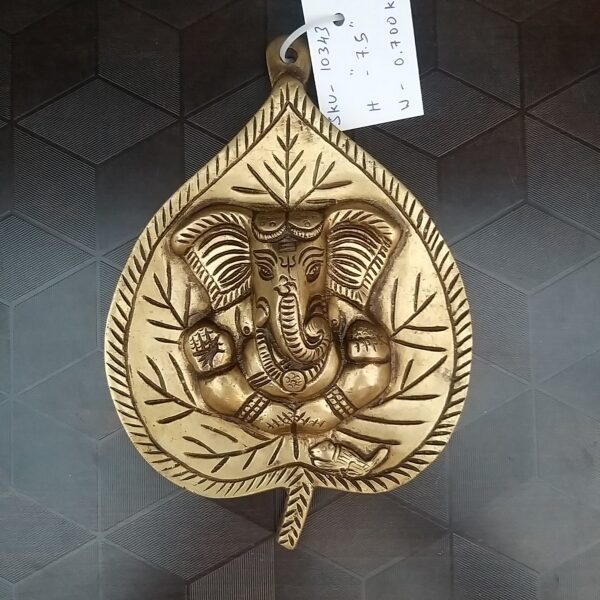 Brass Leaf Ganesha Wall hanging