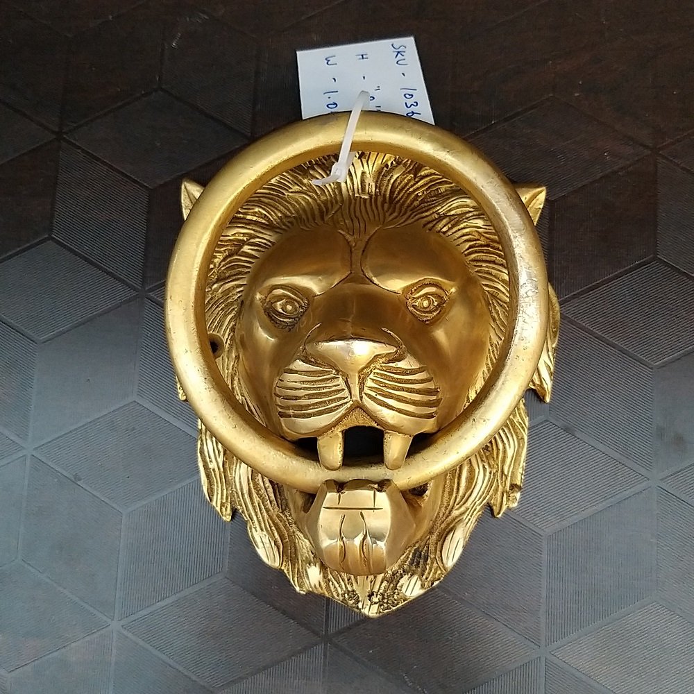 brass lion door handle gift buy online india 10366 1