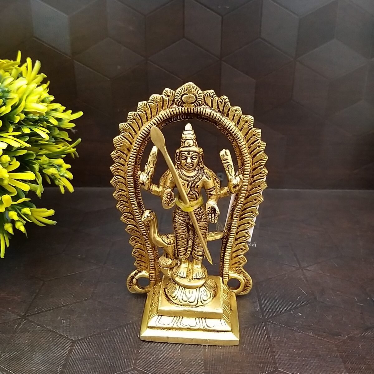 brass murugan small with arch statue home decor pooja items hindu god statues gift buy coimbatore 6096