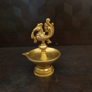 brass peacock diya home decor idol pooja items showpiece gift buy online coimbatore 10361 1